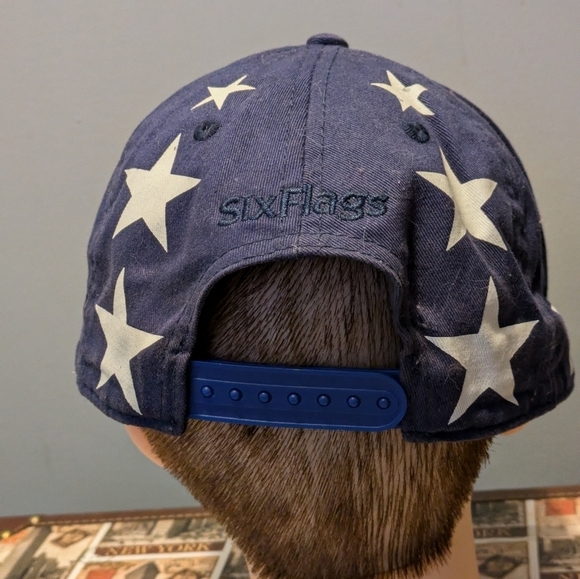 Six flags hat dc comics super man patriotic - Picture 3 of 7